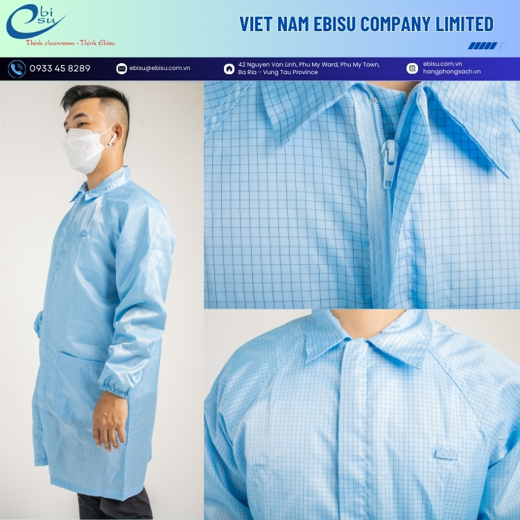 Áo Blouse Vải Phòng Sạch - Ảnh 2