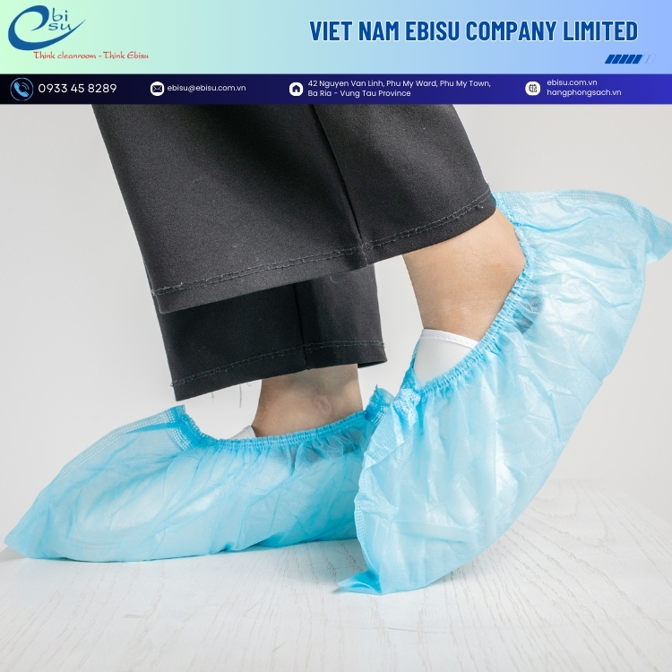 Bao Bọc Giày Phòng Sạch Vải Không Dệt - Ảnh 2