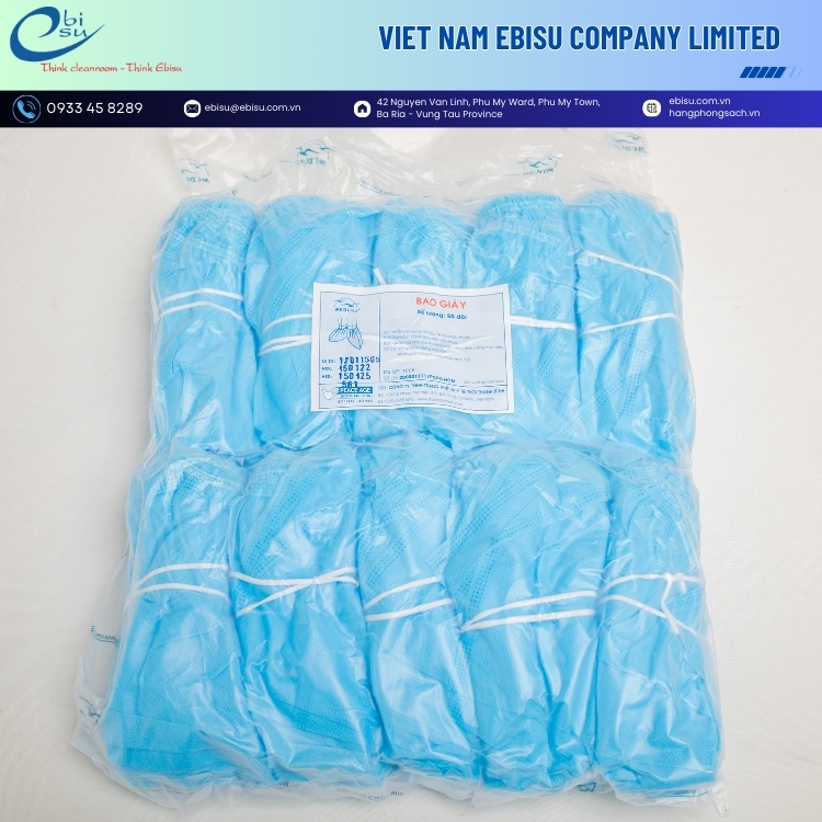 Bao Bọc Giày Phòng Sạch Vải Không Dệt - Ảnh 3