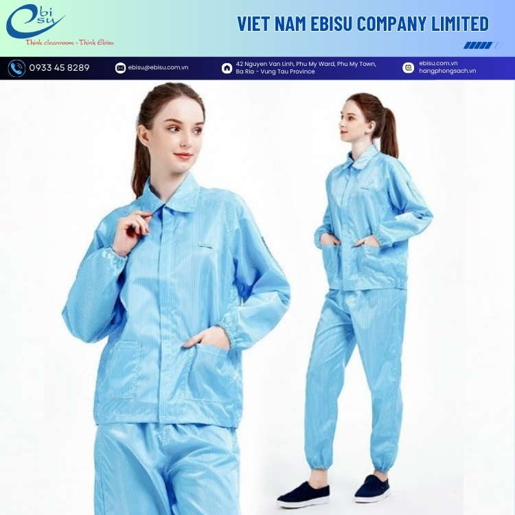 Bộ Quần Áo Rời Phòng Sạch Chống Tĩnh Điện
