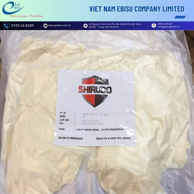 Găng Tay Latex Shirudo 9 Inch - Ảnh 2