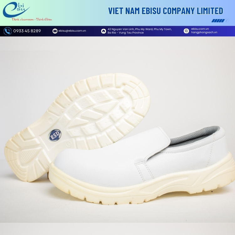 Giày Trắng Phòng Sạch Bảo Hộ Chống Tĩnh Điện - Ảnh 3