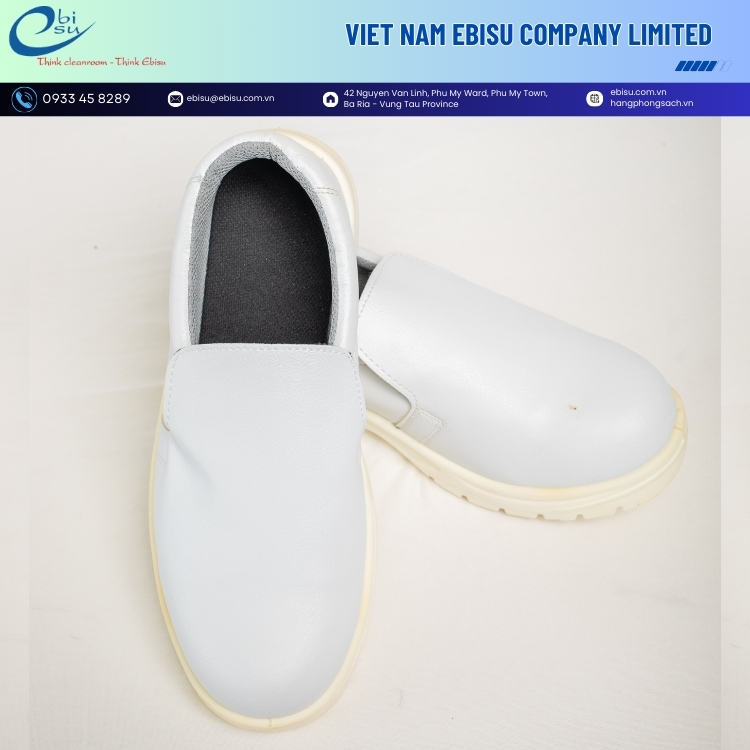 Giày Trắng Phòng Sạch Bảo Hộ Chống Tĩnh Điện