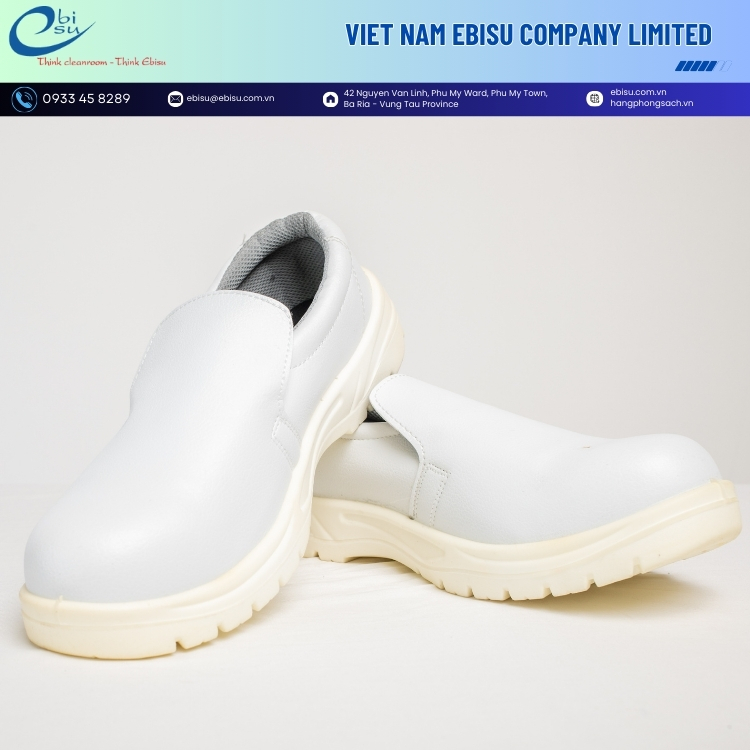 Giày Trắng Phòng Sạch Bảo Hộ Chống Tĩnh Điện - Ảnh 2