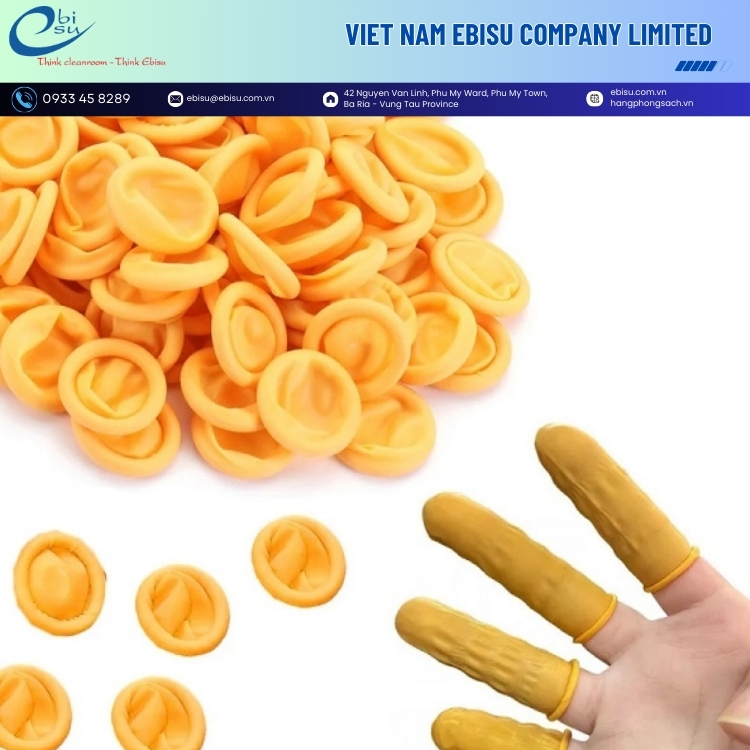 Bao Ngón Tay Cao Su Có Đai Màu Vàng - Ảnh 2