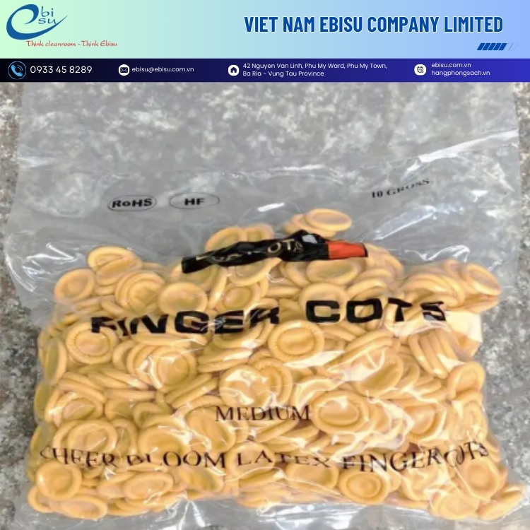 Bao Ngón Tay Cao Su Có Đai Màu Vàng