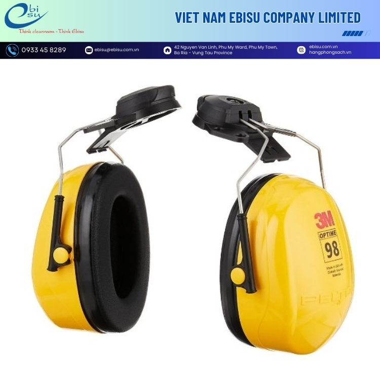Chụp Tai Gắn Mũ Chống Ồn 3M H9P3E