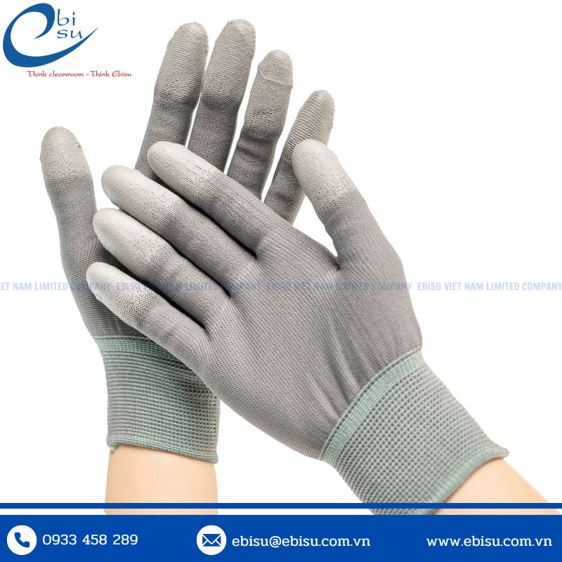 Găng Tay Phòng Sạch Phủ PU Đầu Ngón - Ảnh 5