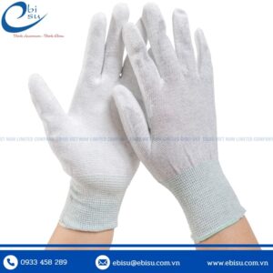 Găng Tay Phòng Sạch Sợi Carbon Chống Tĩnh Điện Phủ Bàn