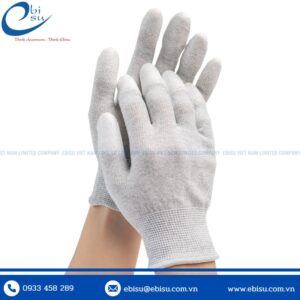 Găng Tay Phòng Sạch Sợi Carbon Chống Tĩnh Điện Phủ Ngón