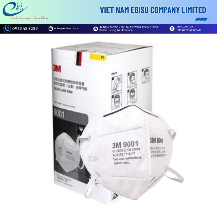 Khẩu Trang Lọc Bụi Bảo Vệ Hô Hấp 3M 9001 - Ảnh 3
