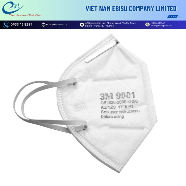 Khẩu Trang Lọc Bụi Bảo Vệ Hô Hấp 3M 9001 - Ảnh 2