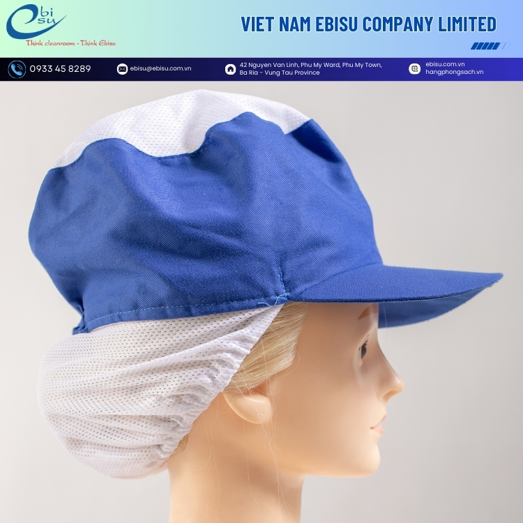 May Mũ Lưỡi Trai Phòng Sạch Phối Lưới