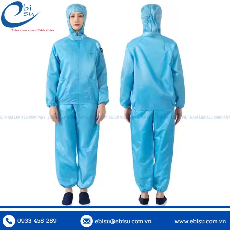May Bộ Quần Áo Rời Phòng Sạch ESD