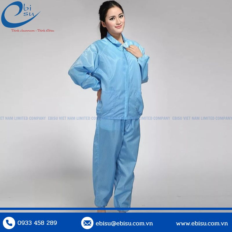May Bộ Quần Áo Rời Phòng Sạch Chống Tĩnh Điện