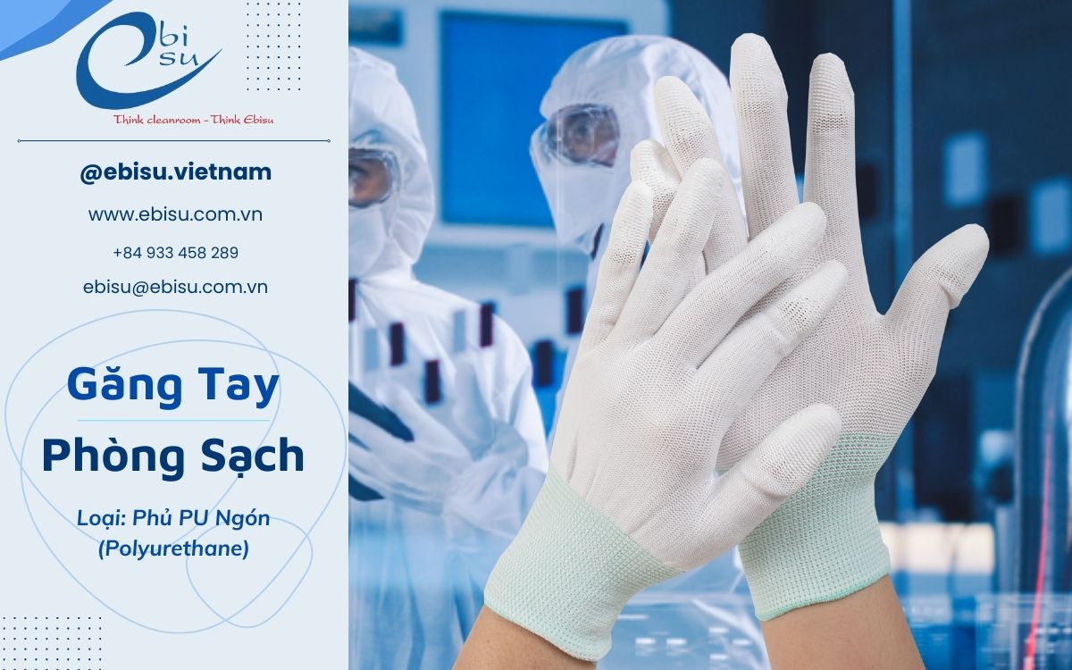 găng tay phòng sạch phủ PU ở Bình Dương