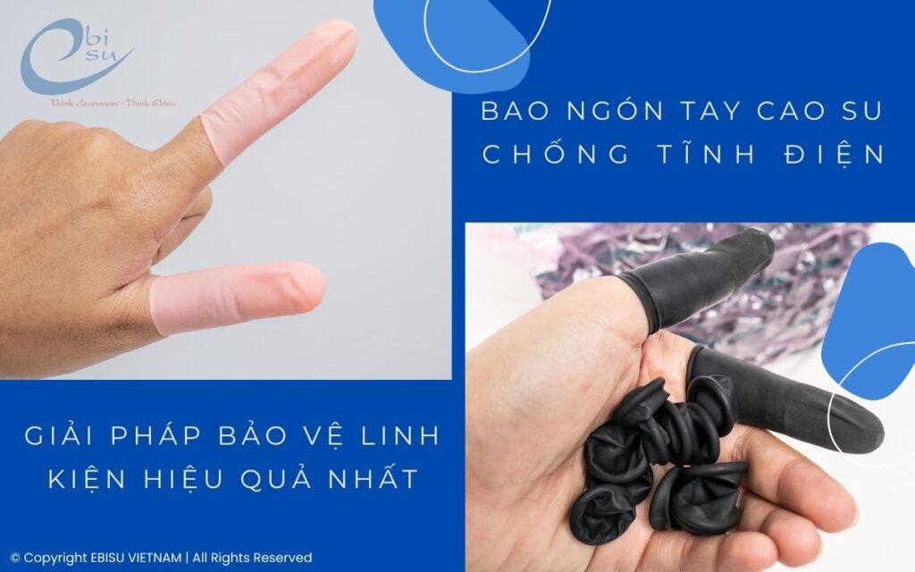 bao ngón tay cao su chống tĩnh điện