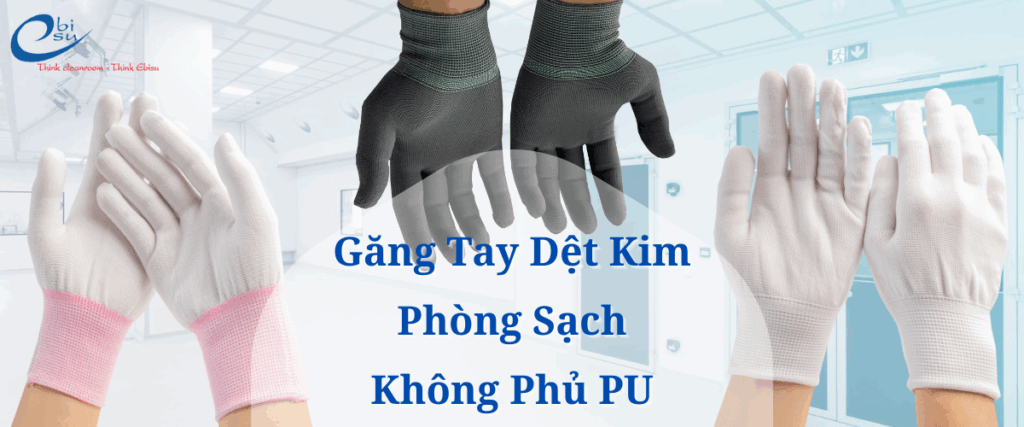 Găng tay trắng không phủ PU