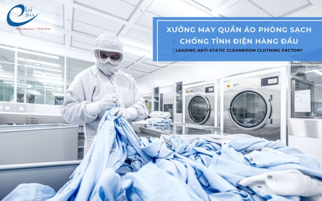 Xưởng May Quần Áo Phòng Sạch Chống Tĩnh Điện